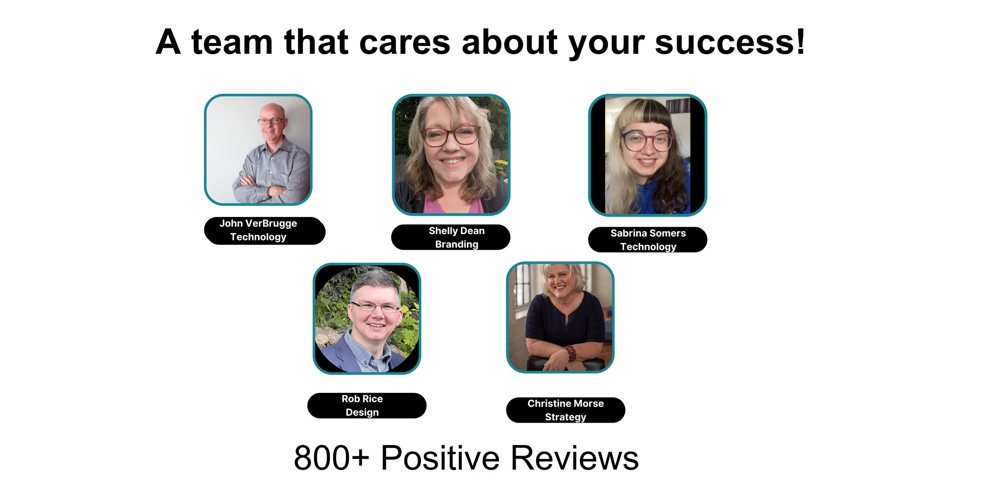 a team that cares about your success john verbrugge shelly dean sabrina somers rob rice christine morse 800+ reviews